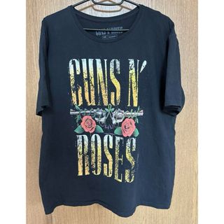 ガンズアンドローズ　Guns n’ roses メンズ ブラック Tシャツ (Tシャツ/カットソー(半袖/袖なし))