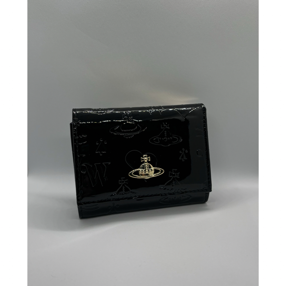 Vivienne Westwood(ヴィヴィアンウエストウッド)の3点セット　ヴィヴィアンウエストウッド　ミニウォレット　エナメルブラック レディースのファッション小物(財布)の商品写真