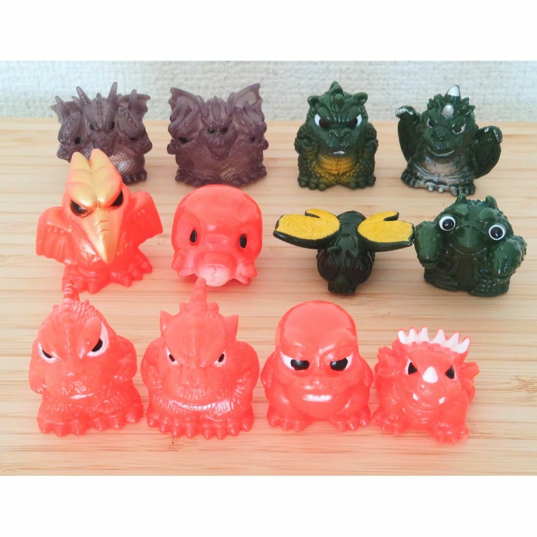 【レア】ゴジラ倶楽部 ゴジラ大図鑑 指人形 キングギドラ モスラ ラドン12個