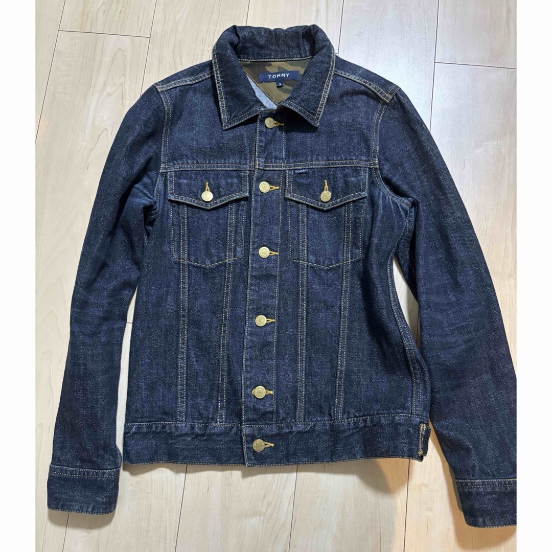 TOMMY HILFIGER - Tommy トミー デニム ジャケット Gジャン 襟 刺繍の TOMMY HILFIGER - Tommy トミー デニム ジャケット Gジャン 襟 刺繍の