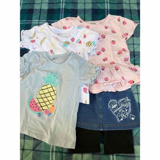 アンパンマン(アンパンマン)のTシャツ3枚とドキンちゃんスカートセット(スカート)