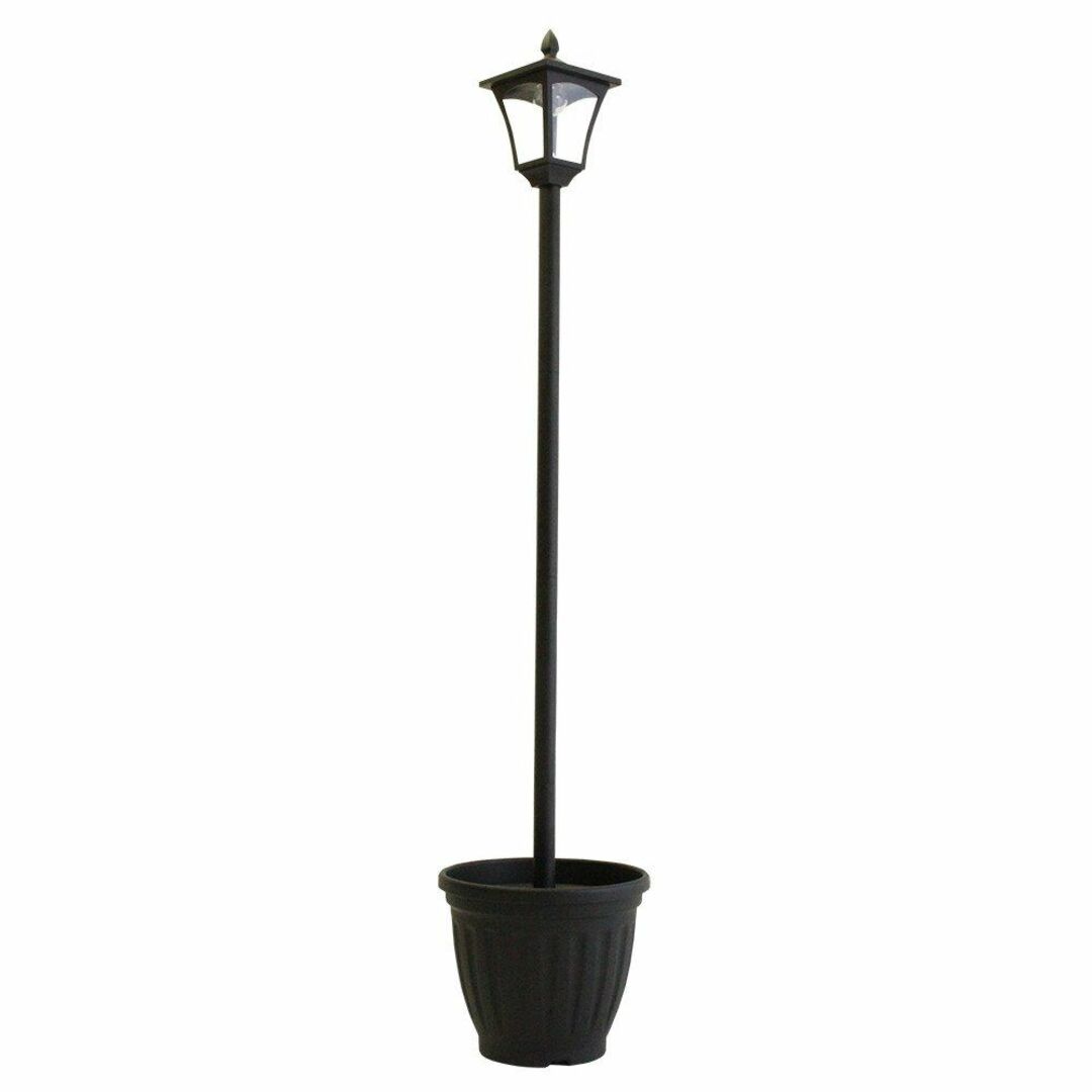 【色: ブラック】リビングアウトLiving Out 植木鉢付きソーラー街灯 1のサムネイル