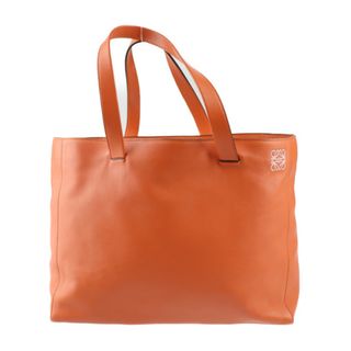 ロエベ(LOEWE)のLOEWE ロエベ  イーストウエストショッパー トートバッグ 308 20 K84   カーフレザー オレンジ シルバー金具  ハンドバッグ アナグラム 【本物保証】(トートバッグ)