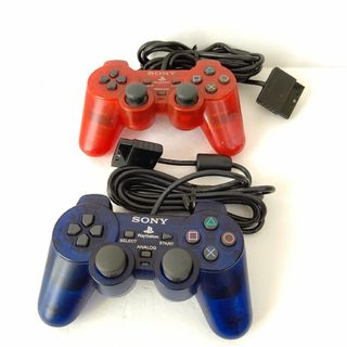 ソニー(SONY)のps2 純正コントローラー　ミッドナイトブルー　クリムゾンレッド　美品　セット(その他)