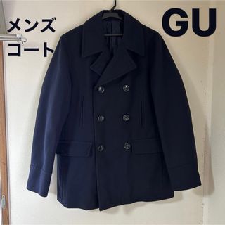 ジーユー(GU)の★美品★GU ジーユー　メンズピーコート　Pコート ネイビー　キルティング裏地(ピーコート)