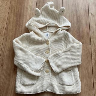 babyGAP - 【新作30%OFF】70babygap ハートプリントくま耳フード