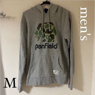 ペンフィールド(PEN FIELD)の★美品★Penfield ペンフィールド　メンズフードパーカー　スウェット　ロゴ(パーカー)