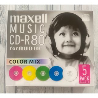 マクセル(maxell)の新品　録音　CD-R 5枚 CDRA80MIX.S1P5S CD カラーミックス(その他)