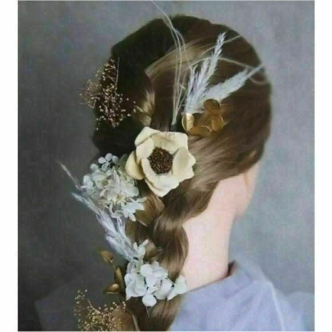 15点set ドライフラワー　髪飾り 成人式　結婚式　和装　卒業式 レディースのヘアアクセサリー(ヘアピン)の商品写真