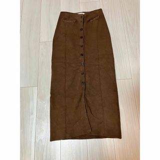 マウジー(moussy)のmoussy マキシ　ロングスカート　ブラウン　Sサイズ　茶色　サイズ1(ロングスカート)