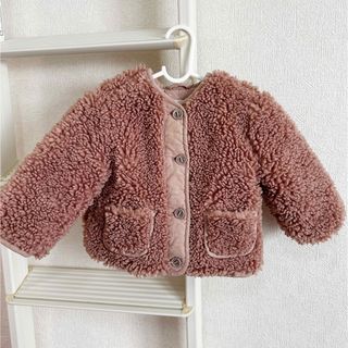 ザラキッズ(ZARA KIDS)のZARAピンクボアコート86サイズ(ジャケット/上着)