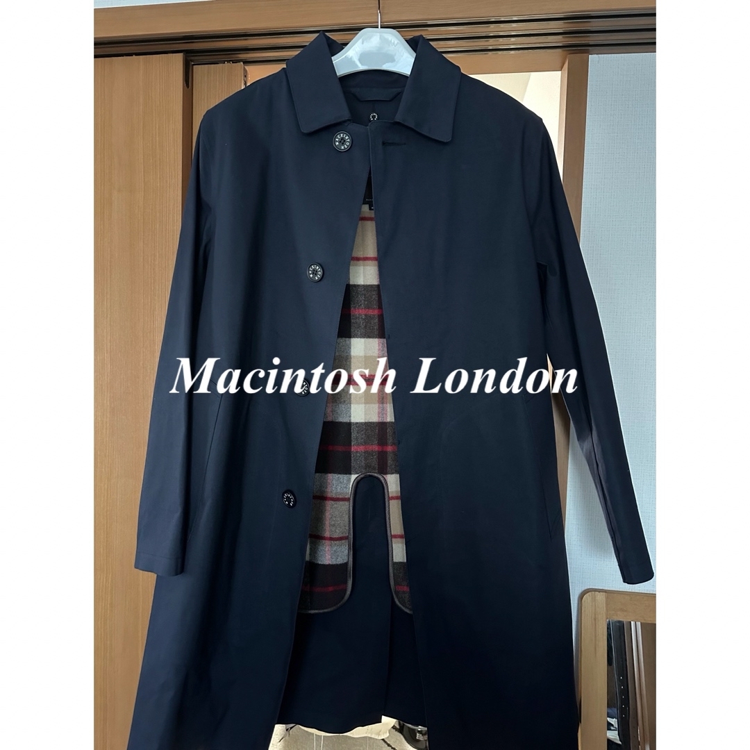 MACKINTOSH(マッキントッシュ)の✨️極美品✨️Macintosh London ゴム引きステンカラーコート紺 メンズのジャケット/アウター(ステンカラーコート)の商品写真