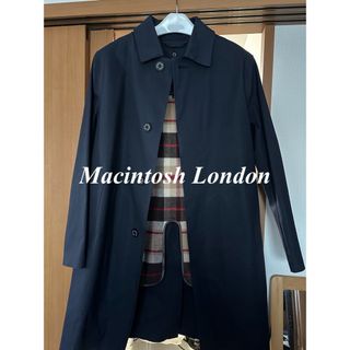 マッキントッシュ(MACKINTOSH)の✨️極美品✨️Macintosh London ゴム引きステンカラーコート紺(ステンカラーコート)