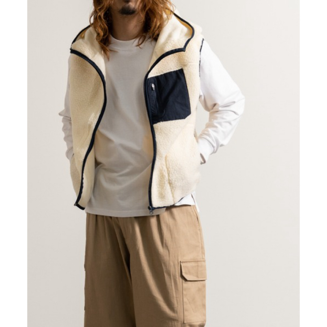 Nylaus(ナイラス)のマウンテンパーカー2点セット(カーキ)　ジャケット＆フリースボアベスト メンズのジャケット/アウター(マウンテンパーカー)の商品写真