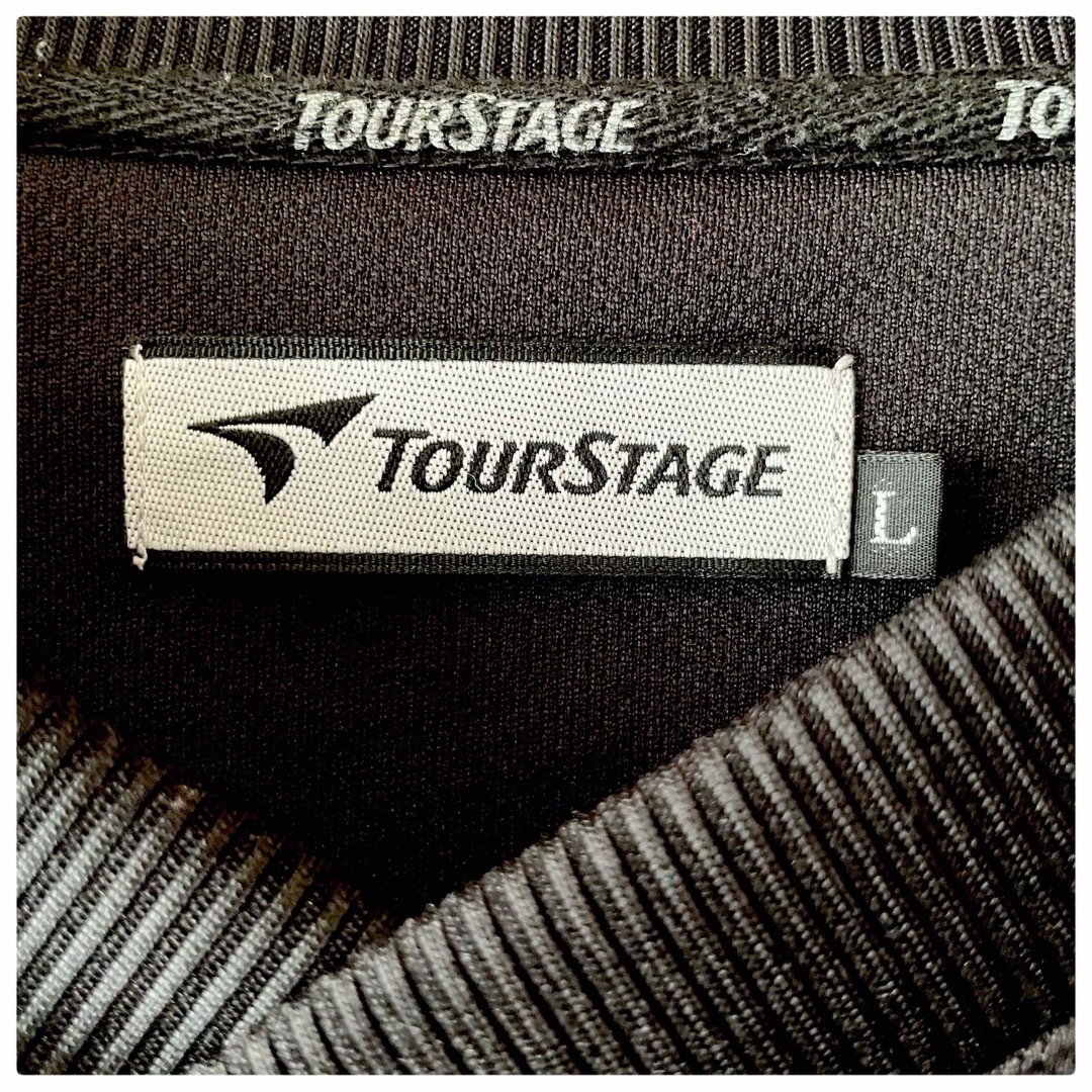 TOURSTAGE(ツアーステージ)のメンズTOUR STAGE(ツアーステージ)ブスウェットルゾン 2way 黒 L スポーツ/アウトドアのゴルフ(ウエア)の商品写真