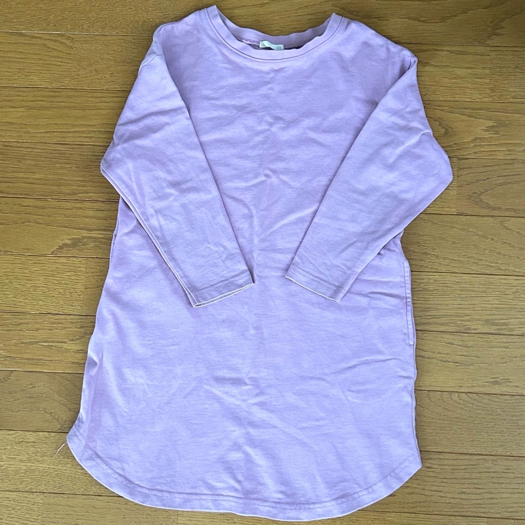 GU(ジーユー)のシンプル ワンピース 120cm キッズ 女の子 GU ジーユー キッズ/ベビー/マタニティのキッズ服女の子用(90cm~)(ワンピース)の商品写真