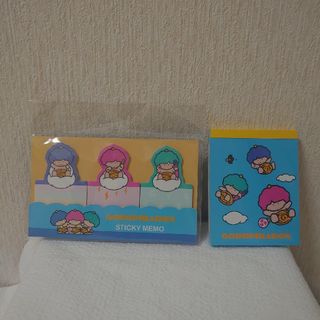 サンリオ(サンリオ)の新品☆ゴロピカドン☆ブルーブルーエ付箋セット&メモパッド(ノート/メモ帳/ふせん)