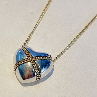 ティファニー(Tiffany & Co.)の331 ティファニー　クロスハート　ネックレス　コンビ　925 K18 750(ネックレス)