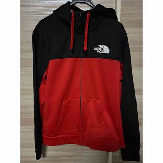 ザノースフェイス(THE NORTH FACE)のノースフェイス　ジップアップ　パーカー　赤/黒　M(パーカー)