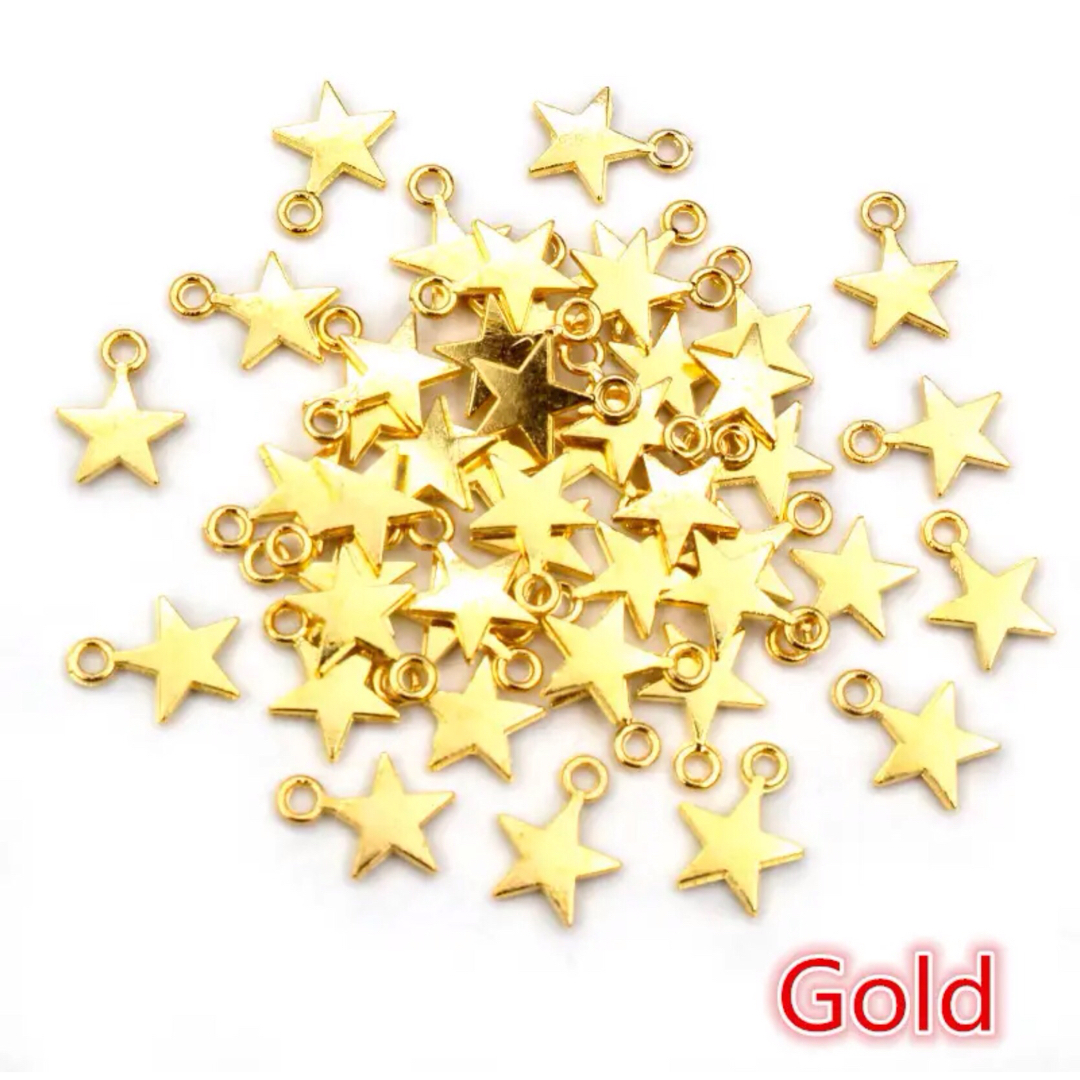 P297 ハンドメイド 素材 アクセサリー パーツ チャーム 星