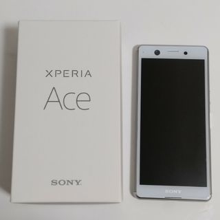 【美品】Xperia Ace ホワイト SIMフリー 本体  スマホ ソニー(スマートフォン本体)