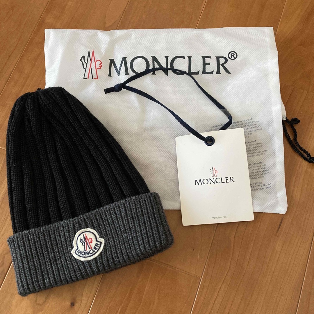 新品未使用 MONCLER ニット帽 ビーニー モンクレール ブラック