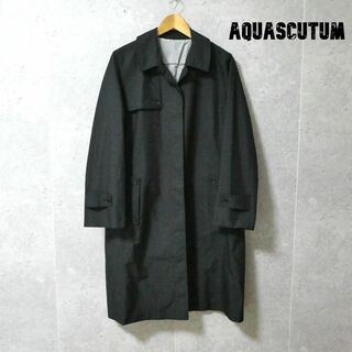 アクアスキュータム(AQUA SCUTUM)の美品 Aquascutum ポリウレタンコーティング ロング ステンカラーコート(ロングコート)