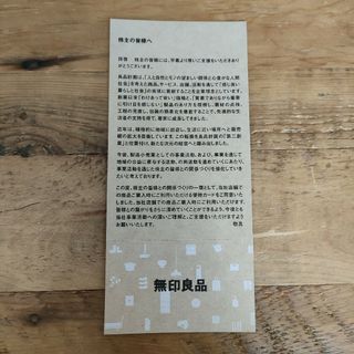 ムジルシリョウヒン(MUJI (無印良品))の最新　良品計画株主優待券・無印良品・5％割引券・2024年5月6日まで(ショッピング)