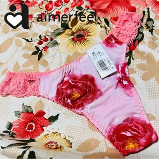 エメフィール(aimer feel)の★aimerfeel★エメフィール★Tバックショーツ★パンツ下着★花柄ピンク M(ショーツ)