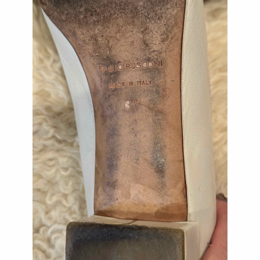 FABIO RUSCONI(ファビオルスコーニ)の美品　fabio rusconi バレーシューズ　本革　イタリア製　リボン付き レディースの靴/シューズ(バレエシューズ)の商品写真
