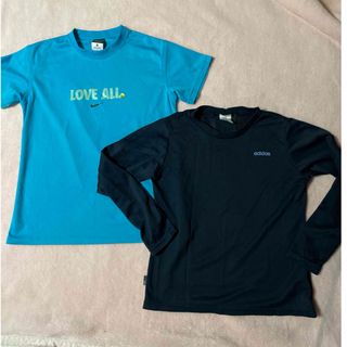 アディダス(adidas)のナイキ　半袖Tシャツ　と　アディダス　アンダーシャツ　2枚セット【中古】Mサイズ(Tシャツ(半袖/袖なし))