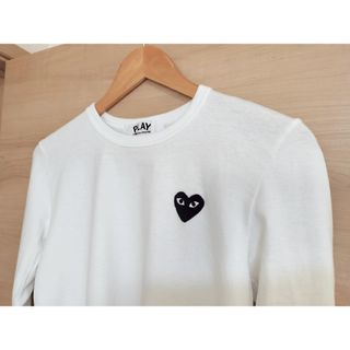 Comme Des Garçons Play 長袖 Tシャツ ホワイト(Tシャツ(長袖/七分))