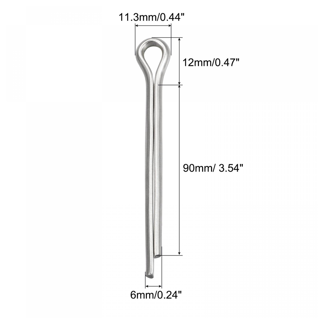 スプリットコッターピン 6mm x 90mm 304ステンレス鋼 クリップ その他のその他(その他)の商品写真