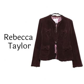 レベッカテイラー(Rebecca Taylor)のREBECCA TAYLOR【美品】コーデュロイ 長袖 ノーカラー ジャケット(ノーカラージャケット)