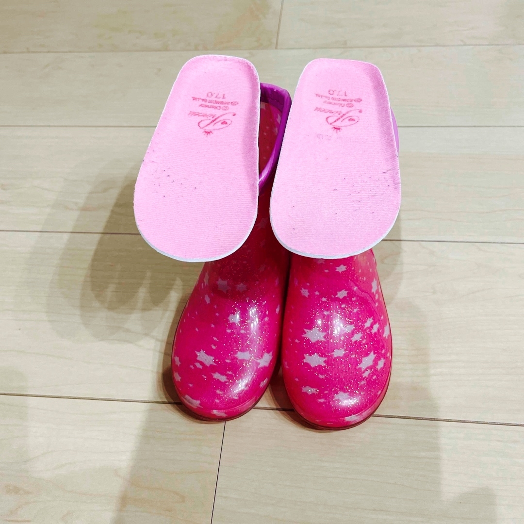 Disney(ディズニー)のプリンセス長靴　　レインブーツ　17センチ キッズ/ベビー/マタニティのキッズ靴/シューズ(15cm~)(長靴/レインシューズ)の商品写真