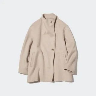 ユニクロ(UNIQLO)のダブルフェイスコート　UNIQLO(ノーカラージャケット)