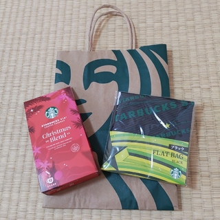 【美品】スターバックスVIA クリスマスブレンド1箱・フラットバック ブラック・(コーヒー)