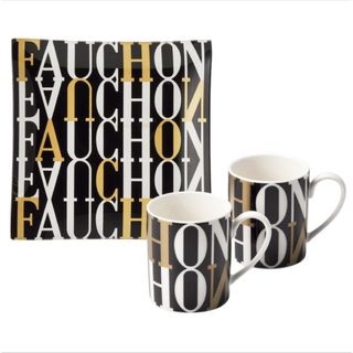 フォション(FAUCHON)のフォション　トレー付きペアマグカップセット(グラス/カップ)