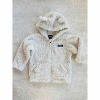 パタゴニア(patagonia)のPatagonia♡ フリースジャケット クマ耳フードWhite 12-18m(ジャケット/コート)