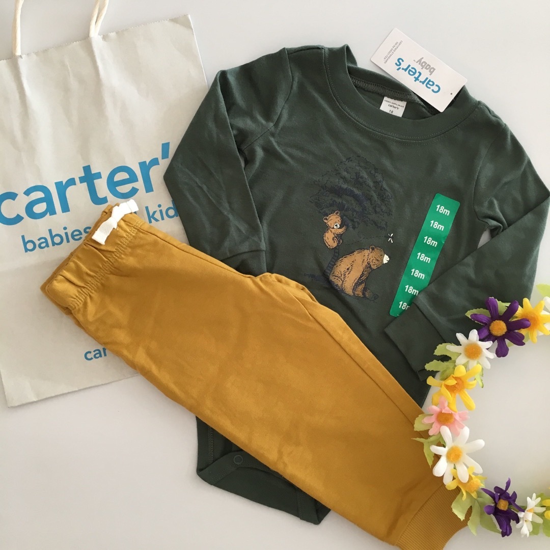 carter's(カーターズ)の新品♡カーターズ♡18M♡ロンパース♡パンツ♡セット/プティマイン/ユニクロ/ キッズ/ベビー/マタニティのベビー服(~85cm)(ロンパース)の商品写真