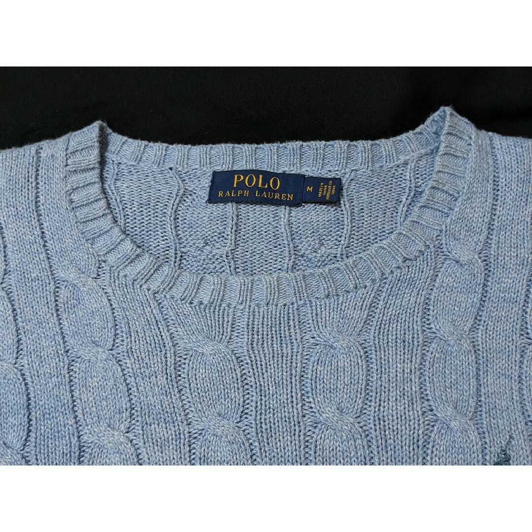 POLO RALPH LAUREN(ポロラルフローレン)のPOLO RALPHLAUREN 刺繍 ケーブルニット メンズのトップス(ニット/セーター)の商品写真