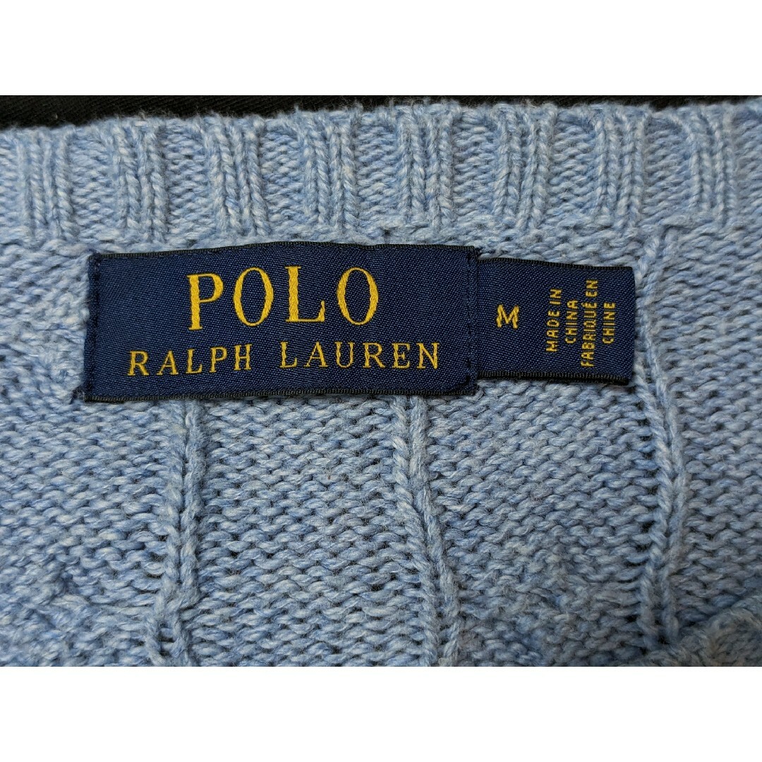 POLO RALPH LAUREN(ポロラルフローレン)のPOLO RALPHLAUREN 刺繍 ケーブルニット メンズのトップス(ニット/セーター)の商品写真