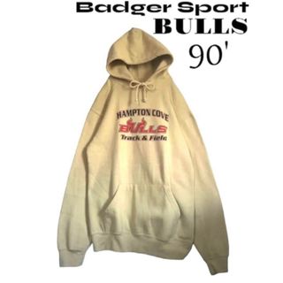 90' BADGER SPORTS ブルズ  プルオーバーフードトレーナー裏起毛