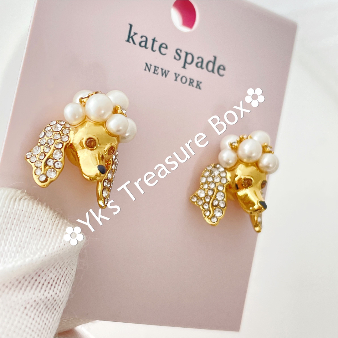 kate spade new york(ケイトスペードニューヨーク)のQ711/kate spade/ゴールドパールドッグピアス レディースのアクセサリー(ピアス)の商品写真