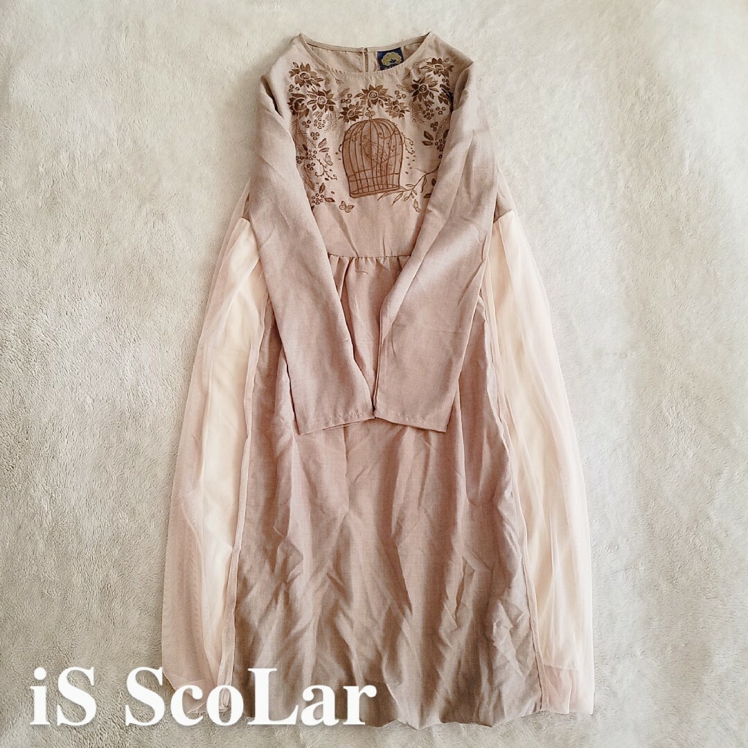 レディース❴ iS ScoLar ❵ embroidery onepiece