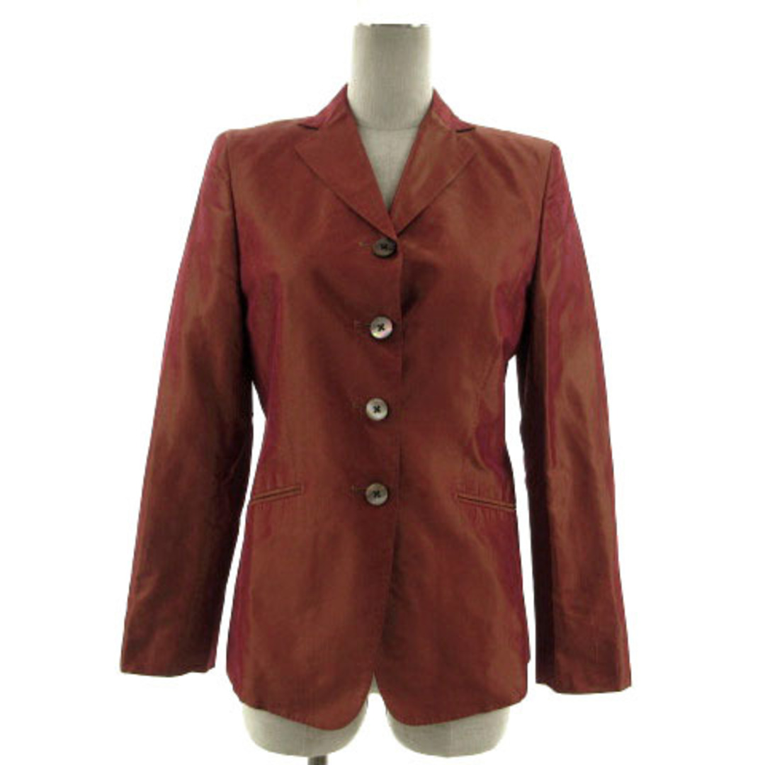 TOMORROWLAND スーツ フォーマル シルク タマムシ 赤茶 38 レディースのフォーマル/ドレス(礼服/喪服)の商品写真