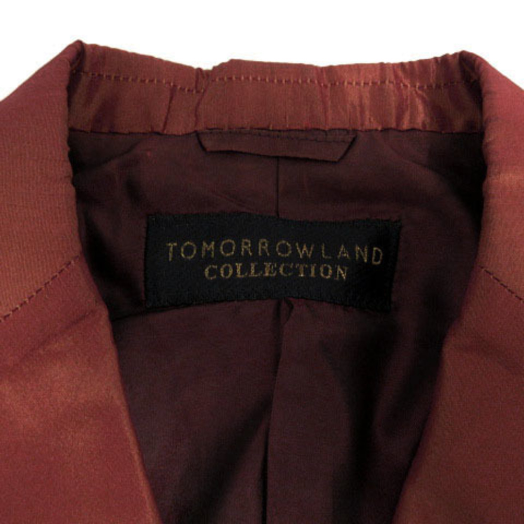 TOMORROWLAND スーツ フォーマル シルク タマムシ 赤茶 38 レディースのフォーマル/ドレス(礼服/喪服)の商品写真