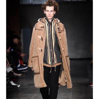 サカイ(sacai)のsacai｜サカイ ボアロングダッフルコート　ネイビー　サイズ1(その他)