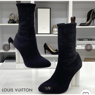 ルイヴィトン(LOUIS VUITTON)のLouis Vuitton シルエット・ライン ニット アンクルブーツ(ブーツ)