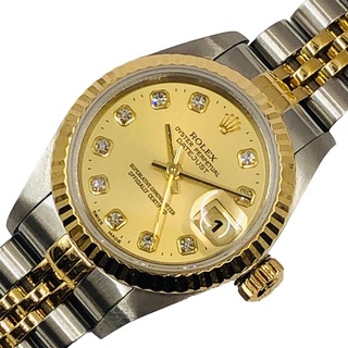ロレックス(ROLEX)の　ロレックス ROLEX デイトジャスト 10Pダイヤ 79173G SS/K18YG ユニセックス 腕時計(腕時計)
